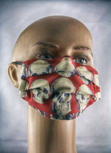 Laden Sie das Bild in den Galerie-Viewer, Mundschulzmaske Skull rot
