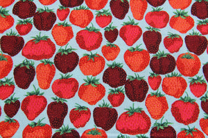Mundschulzmaske Erdbeeren